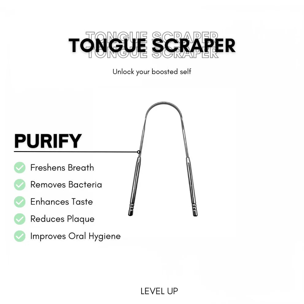 Tongue Scraper (Stainless Steel U-Shaped)